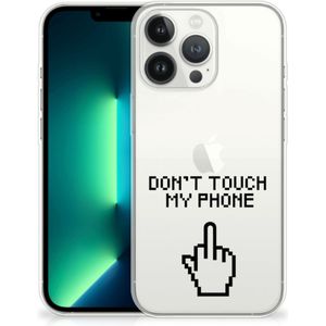 iPhone 13 Pro Max Silicone-hoesje Finger Don't Touch My Phone