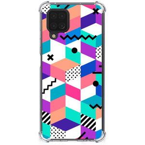 Samsung Galaxy A12 Shockproof Case Blokken Kleurrijk
