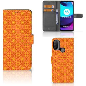Motorola Moto E20 | E30 | E40 Telefoon Hoesje Batik Oranje