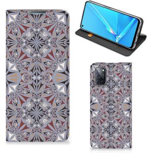 OPPO A52 | A72 Standcase Flower Tiles
