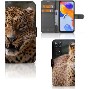 Xiaomi Redmi Note 11 Pro 5G/4G Telefoonhoesje met Pasjes Luipaard