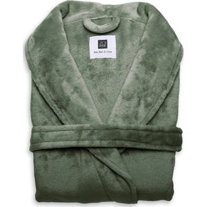 Zo! Home badjas Cara unisex olive green - L