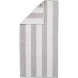Cawö handdoek Zoom streep platina (50x100cm, 120) - Handdoek 50x100cm