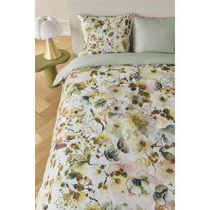 Kardol dekbedovertrek Aquitaine green satijn - 1-persoons 140x200/220cm + 1 sloop