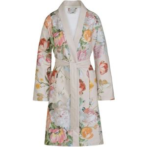 Vandyck - Fleur cream tan - Badjas - Korte - Met Grote Bloemen