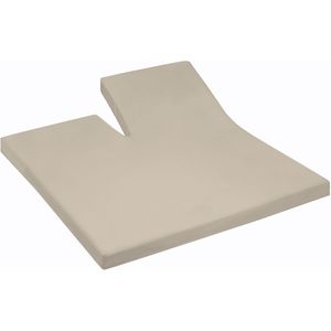 Cinderella single-split topper hoeslaken jersey (silver sand) - 140x200/210