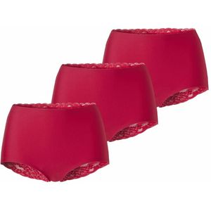 Ten Cate Secrets dames Maxi slip Lace kant red 3-pack - S