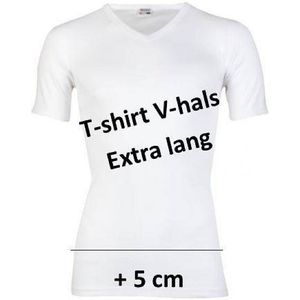 Beeren V-shirt extra lang (wit) - 5 (M)