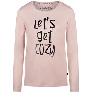 Charlie Choe dames shirt lange mouw  Cozy roze - M