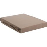 Cinderella Sundays Hoeslaken - Topper - 100% Katoen-Satijn - 2 Persoons - 180x220 cm - tot 15 cm  - Taupe