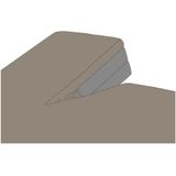 Kayori bio-katoen splittopper hoeslaken perkal (taupe) - 200x200