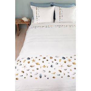 Marjolein Bastin Shellfish dekbedovertrek - Tweepersoons - 200x200/220 - Wit