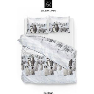 Zo! Home flanellen dekbedovertrek Nordman (white) - 1-persoons 140x200/220cm + 1 sloop