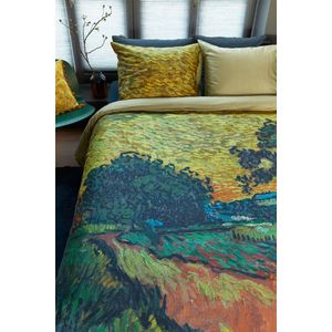 Beddinghouse x Van Gogh dekbedovertrek Evening Twilight (satijn, ochre) - 1-persoons 140x200/220cm  1 sloop