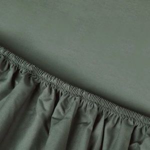 Kayori topper hoeslaken Kai katoen - groen - 160x200/210