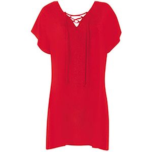 Sunmarin dames beachdress rood 13682 - XL