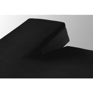Katoenen splittopper hoeslaken zwart - 180x210