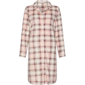 Pastunette - Pink Checks - Nachthemd - Ecru - Flanel Fleece