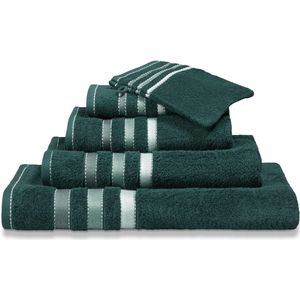 Vandyck badgoed Prestige Lines dark green - Handdoek 60x110cm