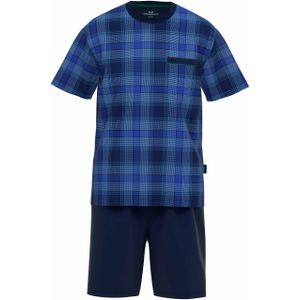 Gotzburg shortama met ronde hals blau 452294 - 54