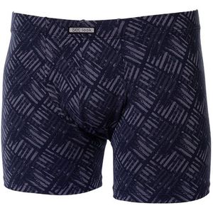 Set boxershort Structure navy-grijs microvezel - L