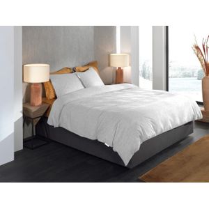Heckett Lane flanellen dekbedovertrek Franela light grey - 1-persoons 140x200/220cm + 1 sloop