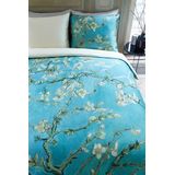 Beddinghouse x Van Gogh dekbedovertrek Almond Blossom (satijn, blue) - 2-persoons 200x200/220cm  2 slopen