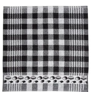 Twentse Damast Keuken Handdoeken - Hollandse Designs - Katoen - Keukendoeken Set - 6 stuks - 50x55 cm - Snoep Zwart