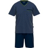 Gotzburg shortama 452231 blauw v-hals - 48