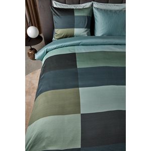 Kardol dekbedovertrek Aspiration green satijn - 2-persoons 200x200/220cm + 2 slopen