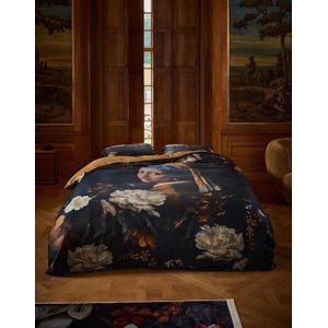 Essenza dekbedovertrek Floral Girl black satijn - 1-persoons 140x200/220cm  1 sloop