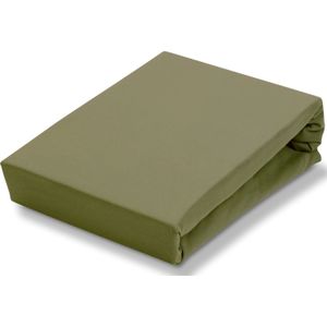 Vandyck hoeslaken jersey Supreme martini olive | tot 30cm - 180/200x200/220