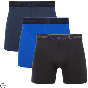 Bamboo Basics Boxershort Rico-011 (zwart-navy-blauw, 3-pack) - 8 (XXL)