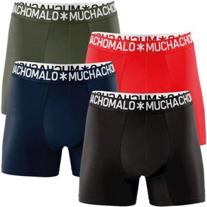 Boxershort Muchachomalo Men Cotton Solid Dark Blue Red 