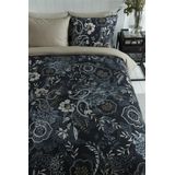 Riviera Maison Floral Paisley dekbedovertrek - Eenpersoons - 140x200/220 - Donker Blauw