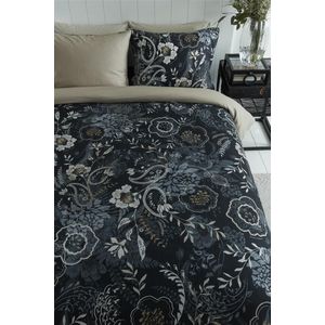 Riviera Maison Floral Paisley dekbedovertrek - Eenpersoons - 140x200/220 - Donker Blauw