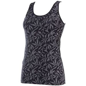 Avet dameshemd 75046 bicolor zwart grijs microvezel - L