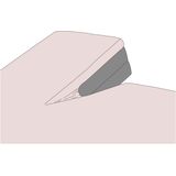 Jersey elastan hoeslaken met split | ook geschikt voor toppers (oud roze) - 180/200x200/220