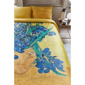 Beddinghouse x Van Gogh dekbedovertrek Irises (satijn, yellow) - 1-persoons 140x200/220cm  1 sloop
