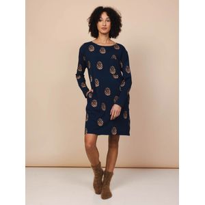 Snurk dames nachthemd Pinecones blauw - M