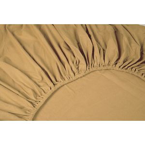 Kayori - Showa - Hoeslaken - Goud - 200x200-210cm - Flanel - Rondom Elastiek