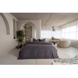 Kayori - Showa - Dekbedovertrek - Antraciet - 140x200-220 + 1 sloop - Eenpersoons