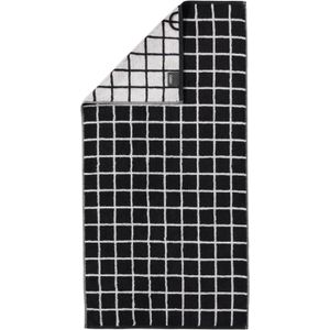 Cawö handdoek Zoom ruit zwart (50x100cm, 123) - Handdoek 50x100cm