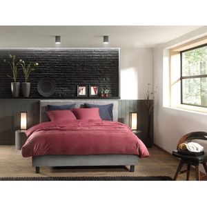 Zo! Home dekbedovertrek Velluto (velvet, spicy red) - lits-jumeaux 240x200/220 + 2 slopen