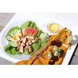 Knit Factory Gebreide Keukendoek - Keukenhanddoek Uni - Handdoek - Vaatdoek - Keuken doek - Oker - Geel - 50x50 cm