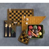 Knit Factory Gebreide Keukendoek - Keukenhanddoek Uni - Handdoek - Vaatdoek - Keuken doek - Oker - Geel - 50x50 cm