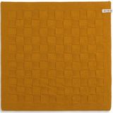 Knit Factory Gebreide Keukendoek - Keukenhanddoek Uni - Handdoek - Vaatdoek - Keuken doek - Oker - Geel - 50x50 cm
