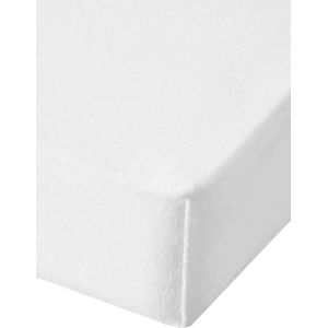Residence collectie badstof velours hoeslaken (wit) - 200x200/220