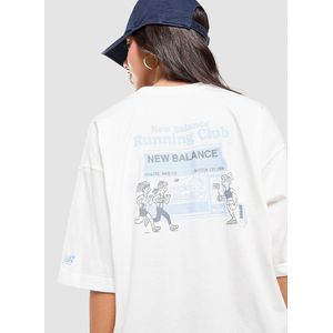 New Balance Run Club Boyfriend T-Shirt - Crème- Dames, Crème
