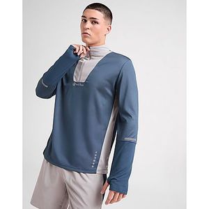 Red Run Activewear Tech Power 1/4 Zip Top - Blue- Heren, Blue